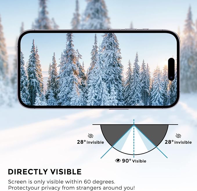 Privacy Screen Protector for iPhone 16- Flexible film, Gradient Colorful - Image 5