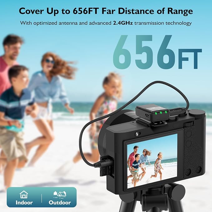 Wireless Lavalier Microphone for DSLR Camera iPhone Android PC 656FT Range - Image 7