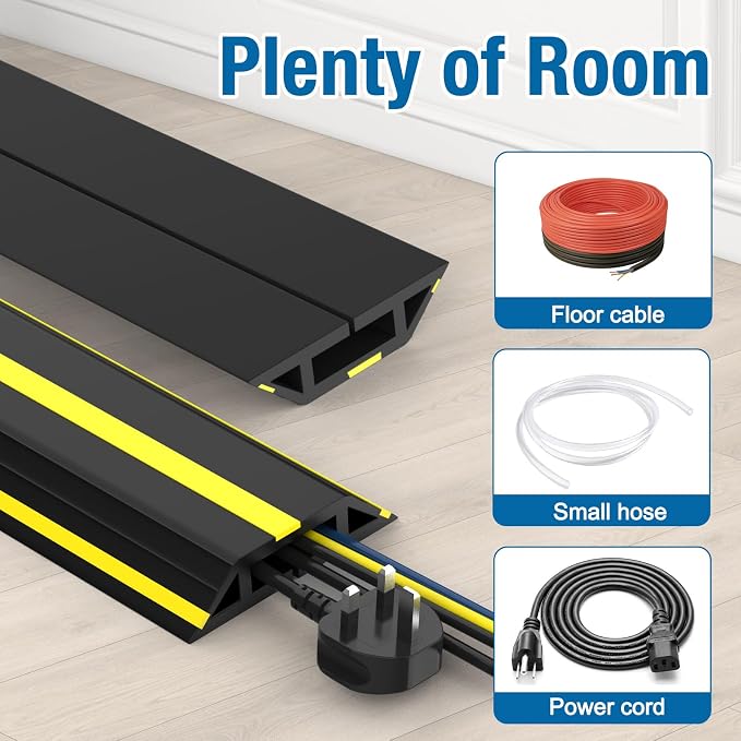 Eapele 10 ft Floor Cable Cover Protector, Heavy Duty PVC Duct Easy to Unroll - Image 7