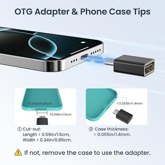 Elebase USB C Adapter for New iPhone 16 4Pack, USBC Male to USB 3.0 Female - Image 8