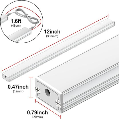 ASOKO Under Cabinet Led Light Plug in, Dimmable Daylight White 4500K, 3 Pack 12 - Image 4