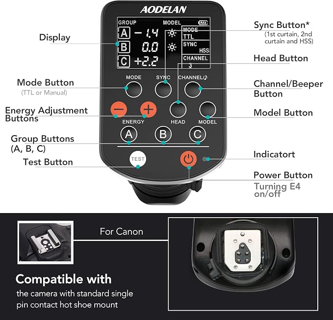 AODELAN TTL Wireless Flash Trigger - Image 5