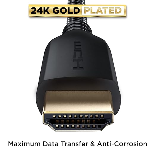 PowerBear 4K HDMI Cable 75 ft | High Speed Hdmi Cables, Braided Nylon & Gold - Image 6