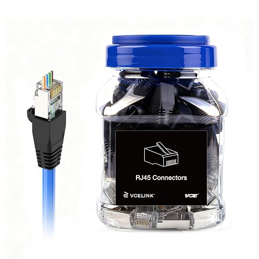 VCE Cat6 Shielded RJ45 Pass Through Connectors by VCE