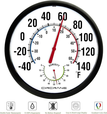 Circrane 13.25 Inch Round Thermometer - Image 7