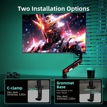 Suptek Monitor Mount Gas Spring Arm Desk Mount Stand - Image 7
