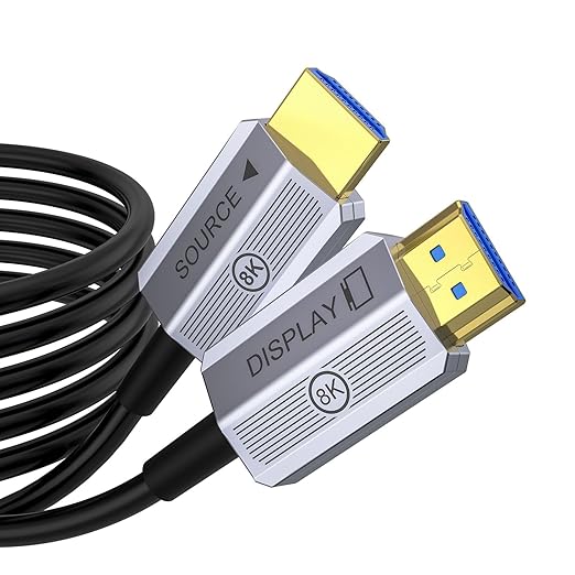 8K Fiber Optic HDMI Cable 25ft, 48Gbps Long HDMI 2.1 Cable 8K@60Hz/4K@120Hz by Fibopitcal