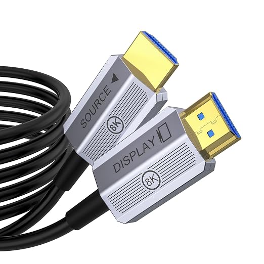 8K Fiber Optic HDMI Cable 15ft, 48Gbps Long HDMI 2.1 Cable 8K@60Hz/4K@120Hz by Fibopitcal