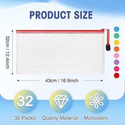 Jetec 32 Pcs Mesh Zipper Bags Toy Storage Bikini Organizer Bag Bolsas para - Image 2