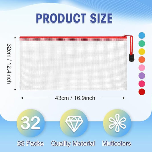 Jetec 32 Pcs Mesh Zipper Bags Toy Storage Bikini Organizer Bag Bolsas para - Image 2