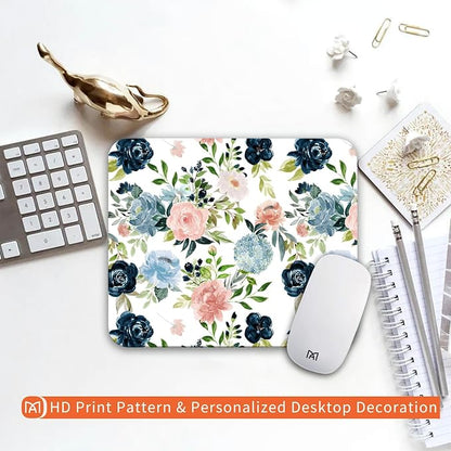 Square Mouse Pad Pretty Flowers, Personalized Premium-Textured Custom Mouse Mat - Image 6