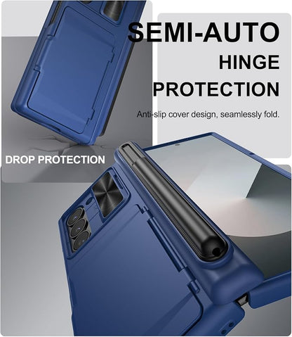 for Samsung Galaxy Z Fold 6 Wallet Case & S Pen Holder & Hinge Protection & - Image 5