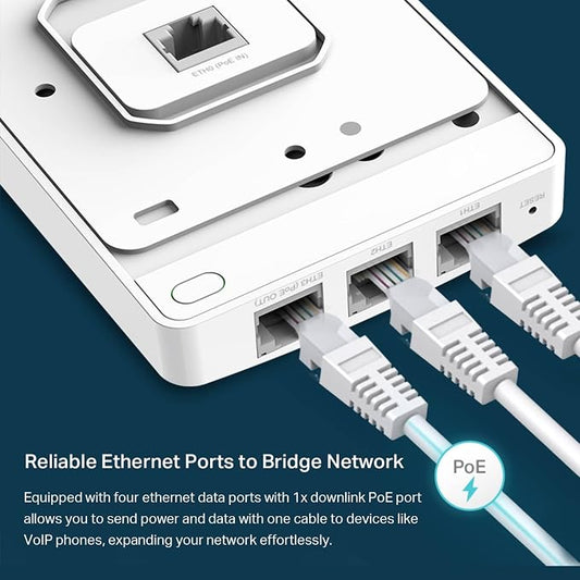 TP-Link EAP235-Wall Omada AC1200 in-Wall Wireless Gigabit Access Point MU-MIMO - Image 2
