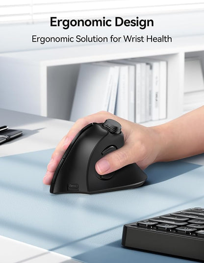 TECKNET Ergonomic Mouse, Rechargeable Wireless Bluetooth Mouse, Vertical Mouse - Image 5