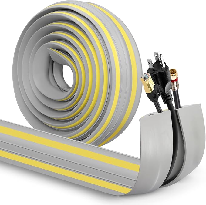 Eapele Floor Cable Cover Protector, Heavy Duty PVC Duct Easy to Unroll by Eapele
