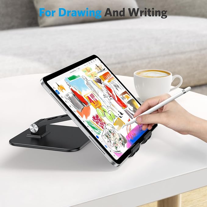 OMOTON Upgraded Adjustable Tablet Stand Holder, Heavy Duty Foldable Portable - Image 6