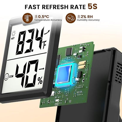 DOQAUS 3 Pieces Digital Hygrometer Indoor Thermometer Humidity Meter - Image 8