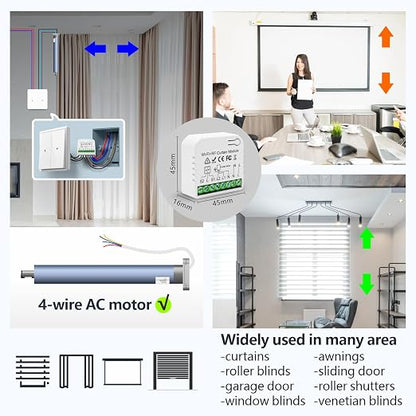 DieseRC 5pcs Wireless Smart Roller Shutter Controller - Image 4