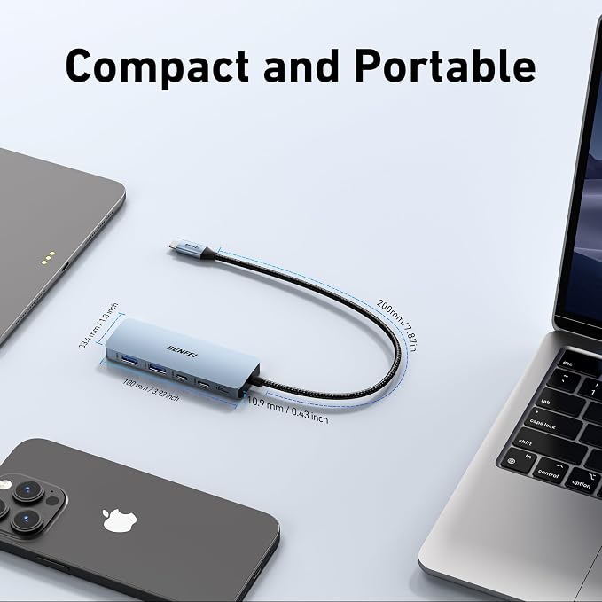 BENFEI USB C Hub 10Gbps, 4 Ports USB 3.2 Adapter - Image 5