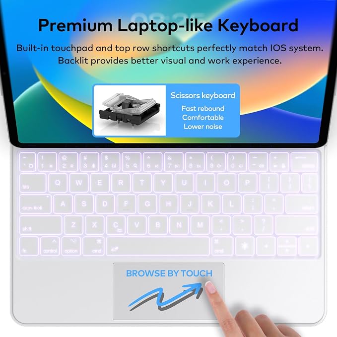 Keyboard Case for iPad Air 11-inch & iPad Pro 11 inch – Magic-Style Magnetic - Image 8