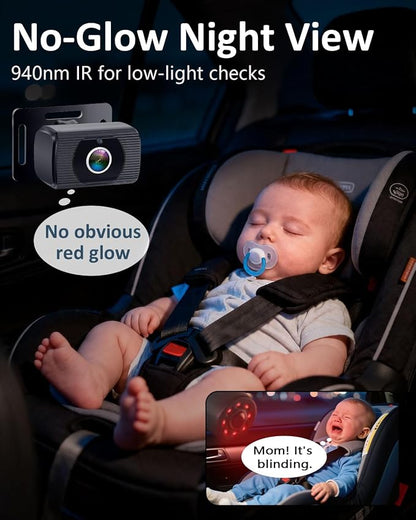 2-Kids Baby Car Camera for Seat: 6.9 Inch Ultrawide Display - Image 5