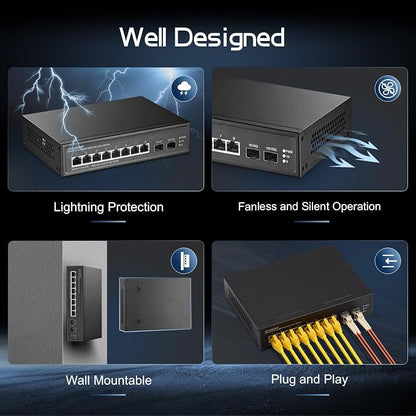 10 Port 2.5G Switch, 2x10G SFP+ Port, 8x2.5G Base-T Ports Compatible - Image 5