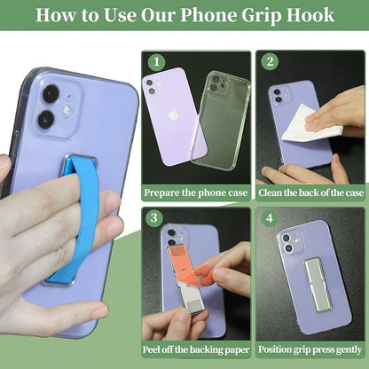 4Pcs Adhesive Phone Strap Grip Finger Holder - Image 6