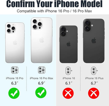 AGVEE 3+3 6 Pack for iPhone 16 Pro 6.3" / 16 Pro Max 6.9" Camera Lens Cover - Image 2