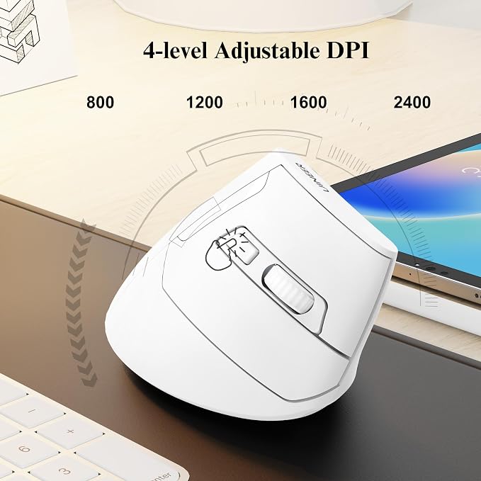 Vertical Wireless Mouse, Rechargeable Mouse - Image 5