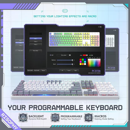 Wireless Mechanical Keyboard, Triple Mode 2.4G/USB-C/Bluetooth Gaming Keyboard - Image 4