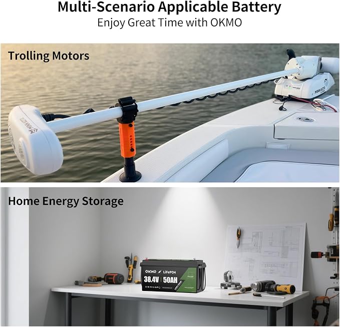 OKMO 36V 50Ah Trolling Motor LiFePO4 Lithium Battery - Image 5