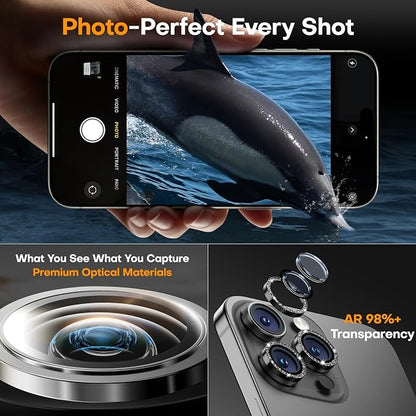 Camera Lens Protector for iPhone 16 Pro Max/16 Pro/15 Pro Max/15 Pro/14 Pro - Image 4