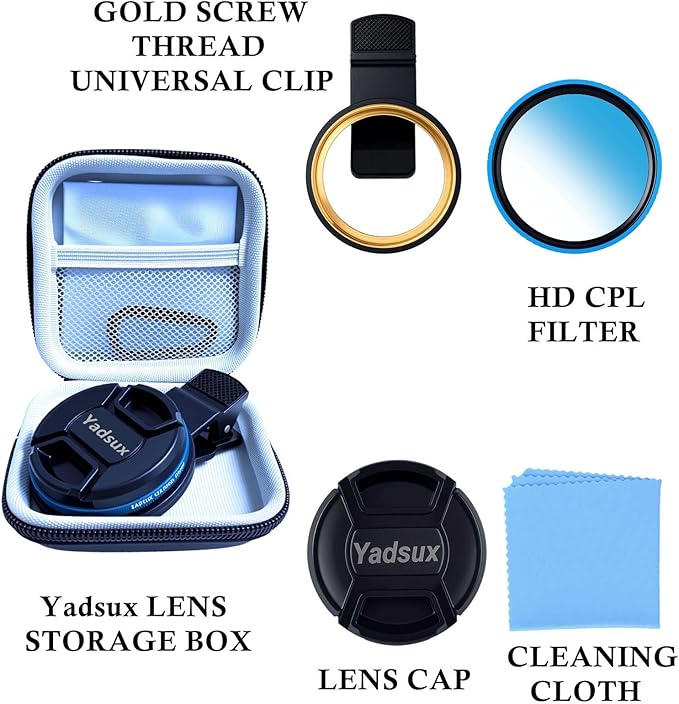 CPL Polarizer Filter, Phone Lens, 52mm Clip-on Polarizing, - Image 2