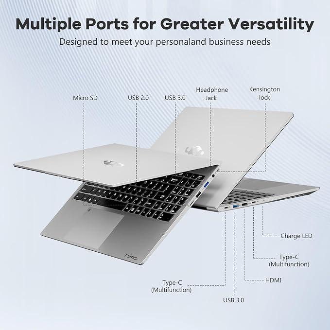 NIMO 15.6" IPS FHD-Gaming-Laptop, AMD Ryzen 5 6600H 6-Cores 660M GPU 64GB DDR5 - Image 6