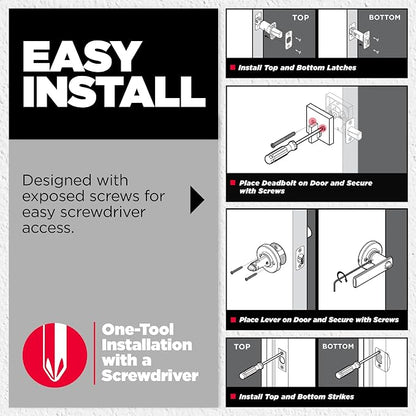 Kwikset Casey Interior Square Passage Door Handle, Lever - Image 3