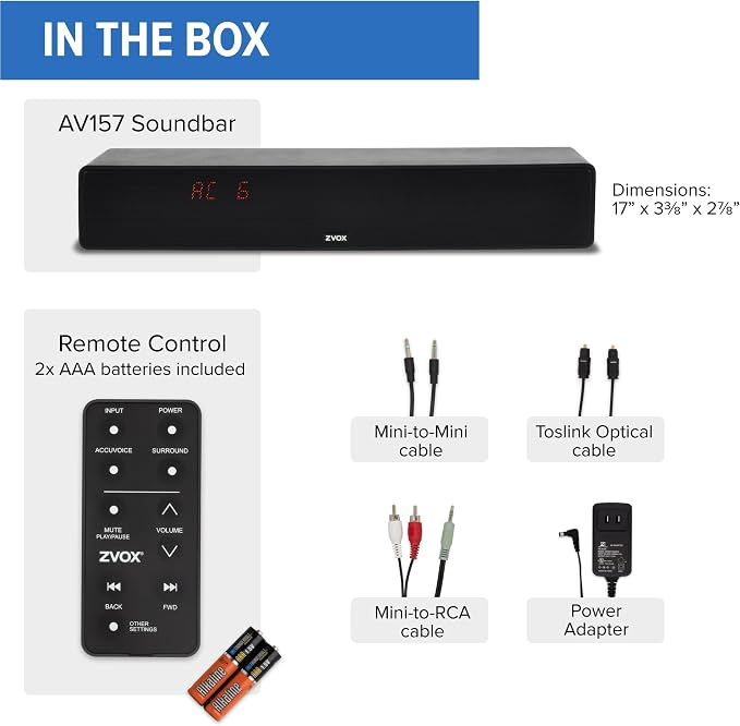 ZVOX Dialogue Clarifying Sound Bar - Image 8