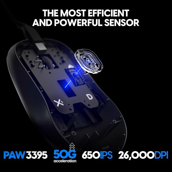 Pulsar Gaming Gears X2H Wired Gaming Mouse, Ultra Lightweight 1.8 oz, - Image 6