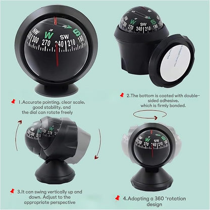 Car Compass, Night Vision Electronic Digital Compass, Direction Guidance - Image 6