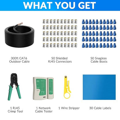 Cat6 Outdoor Ethernet Cable 300 FT - Image 2