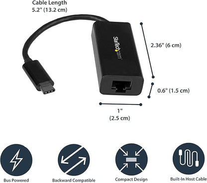 StarTech.com USB-C to Gigabit Ethernet Adapter, Thunderbolt 3 /4 Compatible - Image 4
