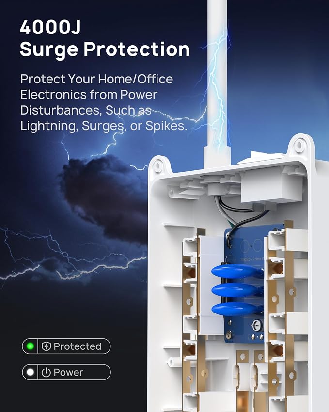 TROND Surge Protector Power Strip 15 ft Cord - Image 3