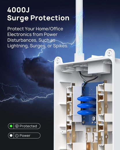 TROND Surge Protector Power Strip 15 ft Cord - Image 3