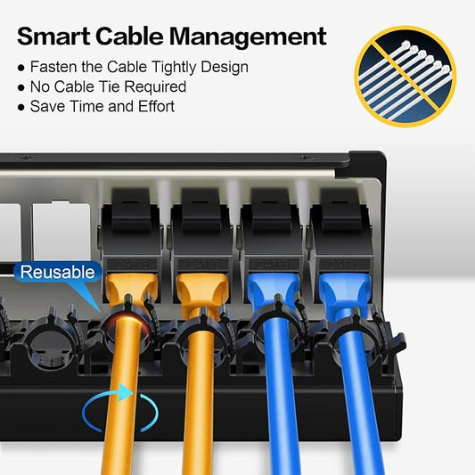 Patch Panel 8 Port with 8pcs Cat6 Keystone Jack【EC Listed】 UTP No Rust and - Image 2