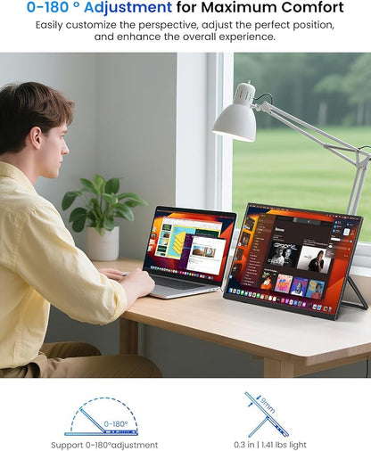 UPERFECT Portable Monitor 15.6", 125% sRGB 1080P FHD Portable Screen Plug & Play - Image 5