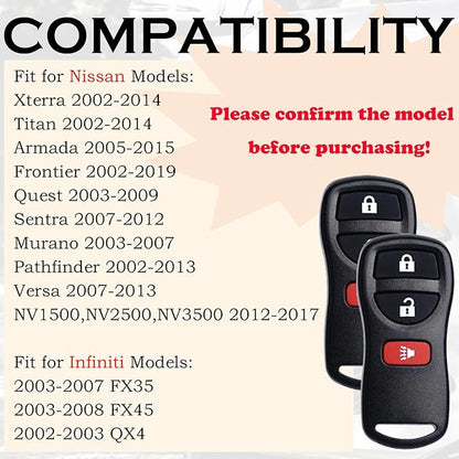 SUPALAND Keyless Entry Remote Control Key Fob Replacement Fits - Image 3