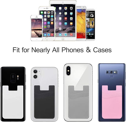 SS Card Holder for Phone Case, Phone Wallet Stick on Adhesive Silicone Cell - Image 7