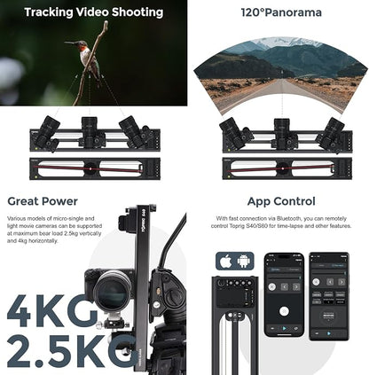 Accsoon Toprig S60 Motorized Camera Slider App Wireless Control Carbon Fiber - Image 5