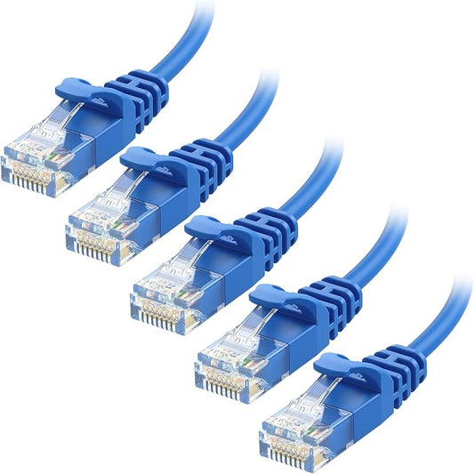 Cable Matters 10Gbps 5-Pack Snagless Cat 6 Ethernet Cable - 14ft by CableMatters