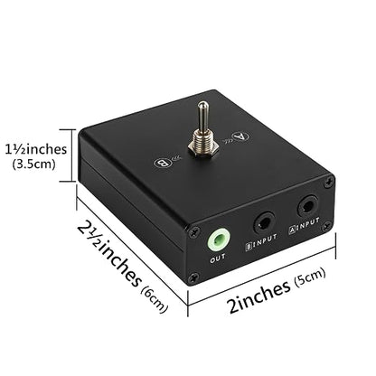 3.5 mm Audio Switcher, 2 Ports Audio Splitter Box Mini Headphone Manual - Image 2