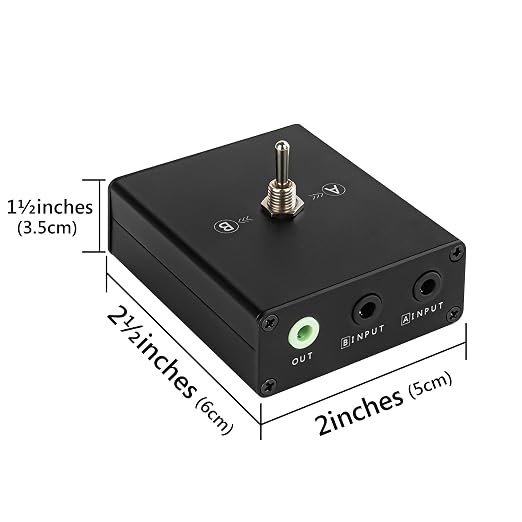 3.5 mm Audio Switcher, 2 Ports Audio Splitter Box Mini Headphone Manual - Image 2